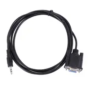 DB9 9 Pin VGA female cable ,DB 9 Female to 3.5mm (1/8in) Stereo Male Serial Data Cable-6 Feet Black