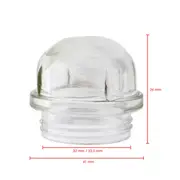 Universal Oven Light Bulb Glass Cover LAMPCOVER 41mm. Suits Electrolux, Westinghouse