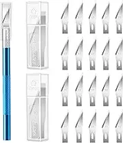 Yipinve Craft Knife Hobby Knife Exacto Knife with 20 PCS Spare Exacto Knife Blades Kit for DIY, Art, Cutting, Carving, Scrapbooking, Stencil