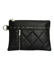 [Belle & Bloom] Be Mine Quilted Pouch in Black