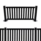 BLACK PORTABLE PICKET FENCING - Event Restaurant Cafe | PVC Crowd Barrier Fence