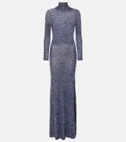 [Balenciaga] Balenciaga Sequined gown AU 14 blue