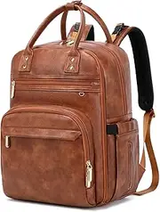 LORADI PAOIXEEL 18 Pockets Diaper Bag Backpack with Wet Pockets and Stroller Clips