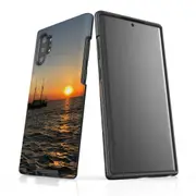 For Samsung Galaxy Note 10+ Plus Case Armour Tough Cover, Sailing Sunset