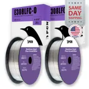 2x 2-Lb E308LFC-O .035" Stainless Steel Flux Cored Wire Gasless MIG Welding Wire