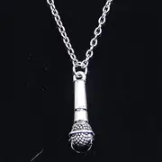 [ZOJK] Necklace 25X7Mm Microphone Pendants Short Long Women Men Colar Choker Jewelry Gift