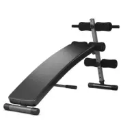 Adjustable Arc-Shaped Decline Sit up Bench - Color: Black