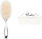 Widdop & Bingham – CG309 °C/Baby/Christening Gift Box (Set of Silver Plated Brush & Comb – 16.2 x 8.2 x 5.6 cm