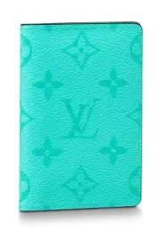 Louis Vuitton Taiga Taigarama Miami Green Monogram Logo Pocket Organizer Wallet