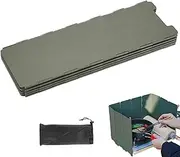 Outdoor Stove Windscreen - Folding Wind Guard With 10 Panels | Lightweight Fire Shield With Storage Bag For Camping Cooking, Hiking, Picnic, Grill Use, Portable Backpacking Gear