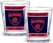 AFL Spirit Glass Set - Melbourne Demons - 250ml Cup - Set of Two