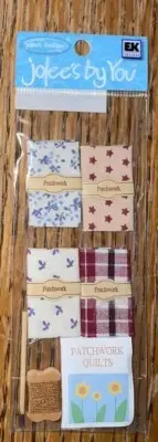 RARE Jolees Mini 3D Detailed Quilting Fabric Patchwork Quilts Sewing Scrapbook