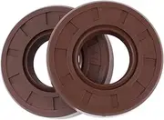 X AUTOHAUX Universal Oil Seal TC Seal Ring Rotary Shaft Seal 22x47x10mm High Pressure FKM Rubber Brown 2 Pcs