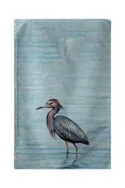 Betsy Drake Little Blue Heron Kitchen Towel