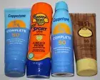 Coppertone Complete SPF 50 - Banana Boat Ultra Sport SPF 65 - Sun Bum SPF 50