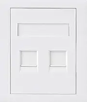 Astrotek CAT6 RJ45 Network Wall Face Plate Outlets 86x86mm 2 Port Socket Kit LS ATP-SC-6-2