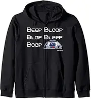 [STAR WARS] R2-D2 Beep Bloop Blop Bleep Boop Quote Zip Hoodie