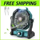 10400mAh Portable Battery Fan with LED Lantern - Ideal for Camping & Outdoors