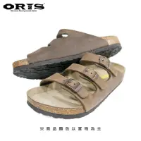 在飛比找momo購物網優惠-【oris 帆船鞋】ORIS真皮三帶百搭舒活拖-深咖啡/男款