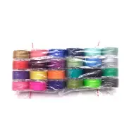 PeavyTailor 24 Pcs/Colors Prewound Sewing Bobbins (40 Weight Polyester Thread)