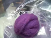 Purple - Hand-dyed Texel Wool Roving for Felt, Spin, Knit Crafts! - 8 oz bags
