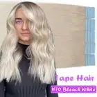 Highlight Remy Tape In Real Human Hair Extensions Invisible Skin Weft Straight A