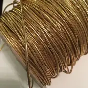 Gold Metallic Hat Elastic 2mm Elastic X 2 Metres 3 Cord