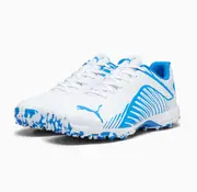 Puma 22 FH Rubber Sole Cricket Shoe - White/Ultra Blue - Adult - Mens