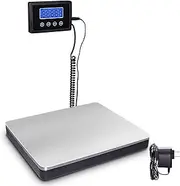 [HLGKBY] Shipping Scale, Stainless Steel Heavy Duty Postal Scale, 396lb/180kg with High Accuracy, with Timer/Hold/Tare, Digital Postage Scale for Packages/Luggage/Post Office/Home, DC Adapter Included