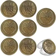 8 Pcs Yes No Challenge Coin Decision Maker Coin Lucky Coin Collector's Souvenir Divination Flip Metal Coins Flips for Games Holiday School Office Gift (Silver)