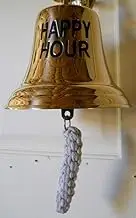 Large Solid Brass Happy Hour Bartenders Bell