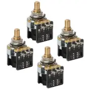 CTS Push-Pull Pots, DPDT, Solid Shaft, 500K-ohm (CTS #450S 3911) - 4 Pack