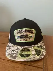 New Era Seattle Seahawks Salute to Service 59FIFTY Low Profile Fitted Hat 7 1/2