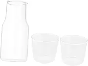 NAMOARLY Convenient Water Jugs Set Glass Carafe Cup Milk Holder Juice Container for Home Outdoor Use