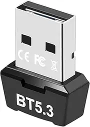 USB Bluetooth 5.3 Adapter for PC, Supports Windows 11/10/8.1/7,5.3+EDR Bluetooth Wireless Transmitter Receiver for Desktop, Laptop, Mouse, Keyboard, Printers, Headsets (Mini BT5.3)