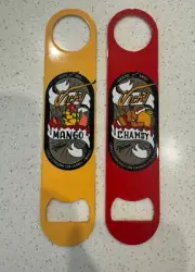 STAINLESS STEEL BOTTLE OPENERS pair of Vicky Victoria Cerveze Chamoy and Mango