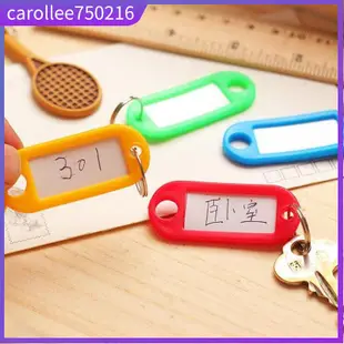 50pcs Key ID Tag Label Key Holder Luggage Name Label Card wi