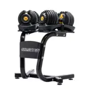 NNEDPE 48KG Powertrain Adjustable Dumbbell Set With Stand - Gold