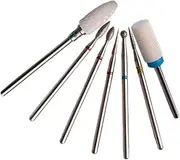 HAPINARY 7 Pcs Tungsten Steel Grinding Head Set Manicure Nail Drill Bits Cuticle Bit for Nail Drill Acrylic Nail Kit Acrylic Nail Drill Bits Manicure Nail Bits Cuticle Nail Bit