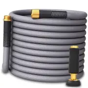 Garden Hose | Flexible, Lightweight, Kink-Free & Durable 100FT x 1/2" Gray