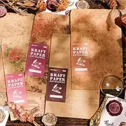 Vintage Cottagecore Fancy Envelopes - 18 Packs Antiqued Old Looking Envelopes with 24 Wax Seal Stickers for Letter, Wedding Invitations(4.3 x 6.3 inches)