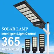 LED Street Light Solar Power with Pole Remote Control Motion sensor Road Lamp