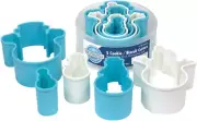 International Snowman Cookie and Biscuit Cutters, Assorted Sizes, Bright Colors,