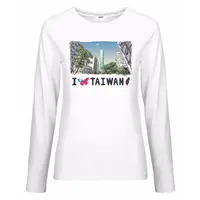 在飛比找蝦皮購物優惠-Teeway 長袖圓領T-我愛台灣 i Taiwan-女 -