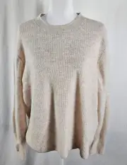 New Banana Republic Womens Pullover Top Ivory Wool Nylon Spandex XL