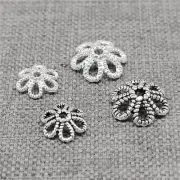 Bulk 925 Sterling Silver Flower Bead Caps for Bracelet Necklace 6mm 8mm