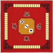 Mahjong Mat, Non-Slip Mahjong Mat for Table, 30.7*30.7 Inch Mahjong Table Mat for Poker, Board Games Table Mat, Card Games, Tile Games, Dominoes Red 0469