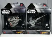 Hot Wheels Star Wars N-1 Starfighter & Snowspeeder Lot – New in Box
