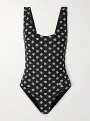 [Dolce & Gabbana] Dolce & Gabbana - Logo-print Swimsuit - Black - 1 1 Black