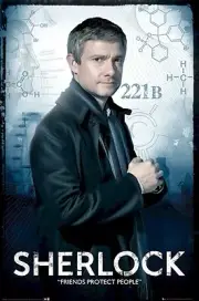 SHERLOCK POSTER ~ WATSON FRIENDS PROTECT 24x36 TV Martin Freeman 221b